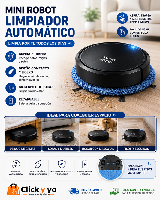 Mini robot limpiador automático Con Trapeador