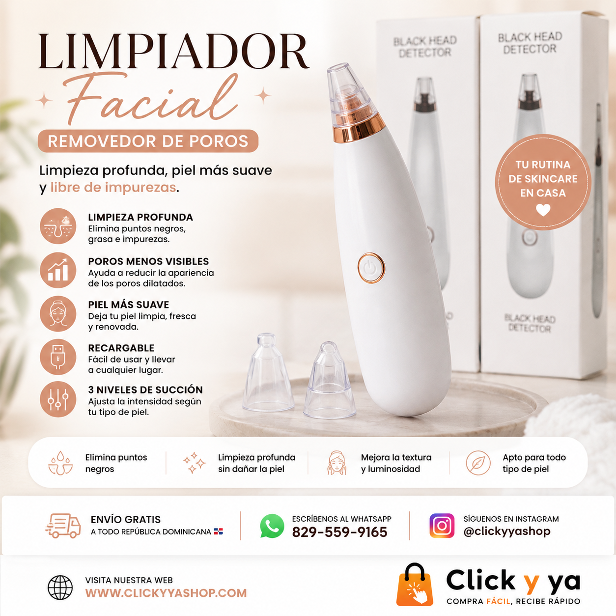 LIMPIADOR FACIAL REMOVEDOR DE POROS